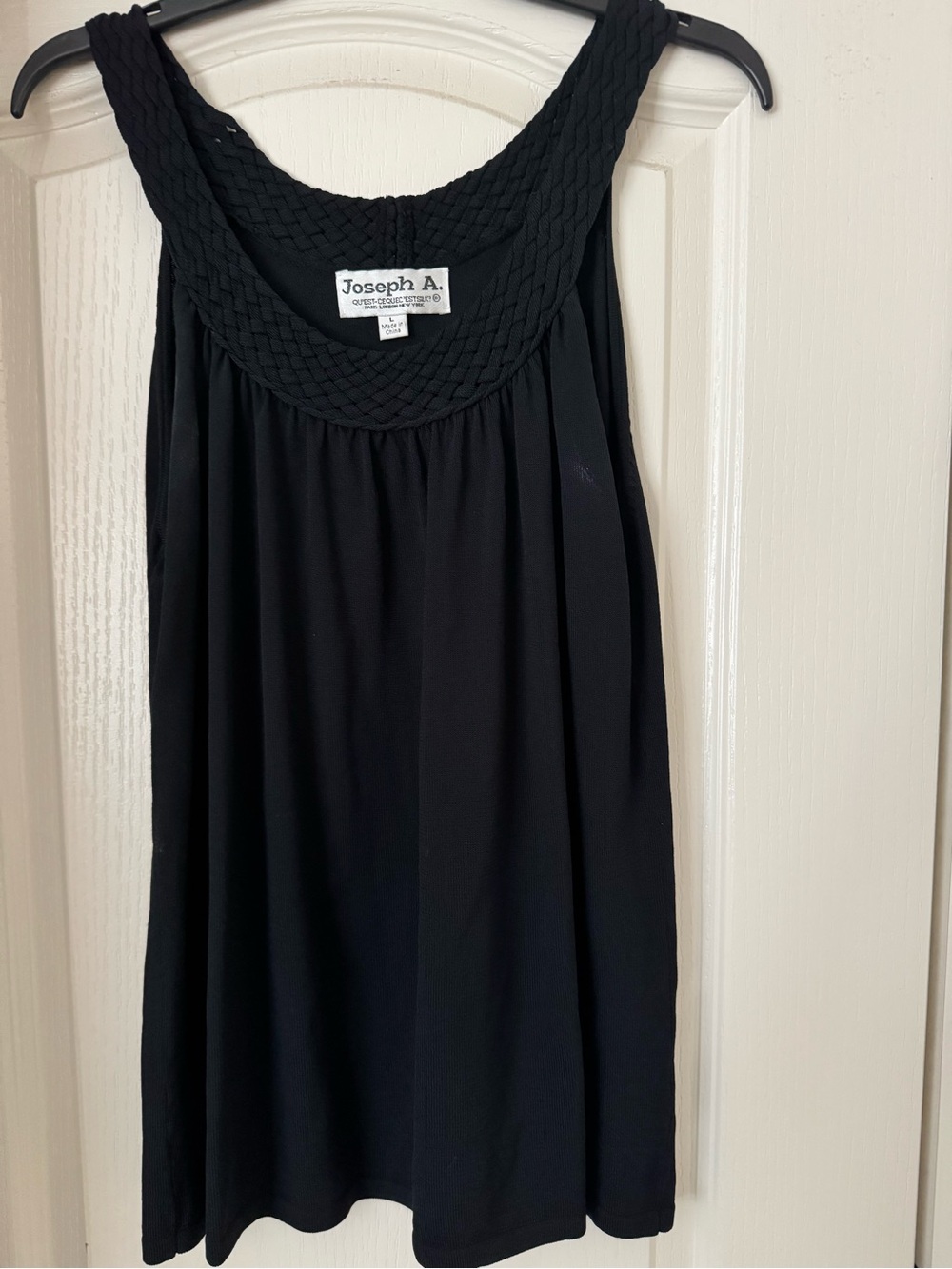 Joseph Black Braided Yoke Tank Top